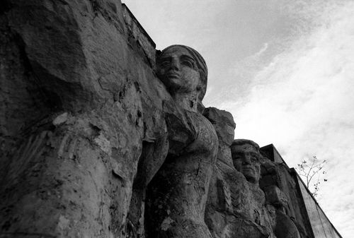 Free Close-up of stone sculptures capturing art and history in Lviv, Ukraine. Stock Photo