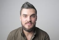 Man in Brown Button Up Shirt