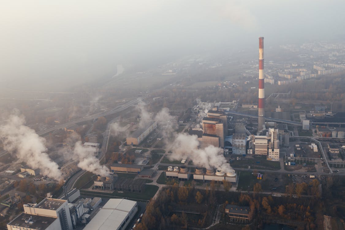 Free Aerial Photo of a Factory Stock Photo