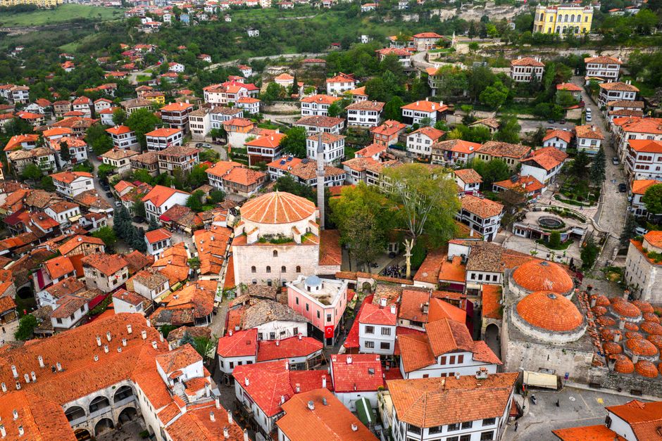 Ancient Roman Theater in Plovdiv Old Town, Bulgaria