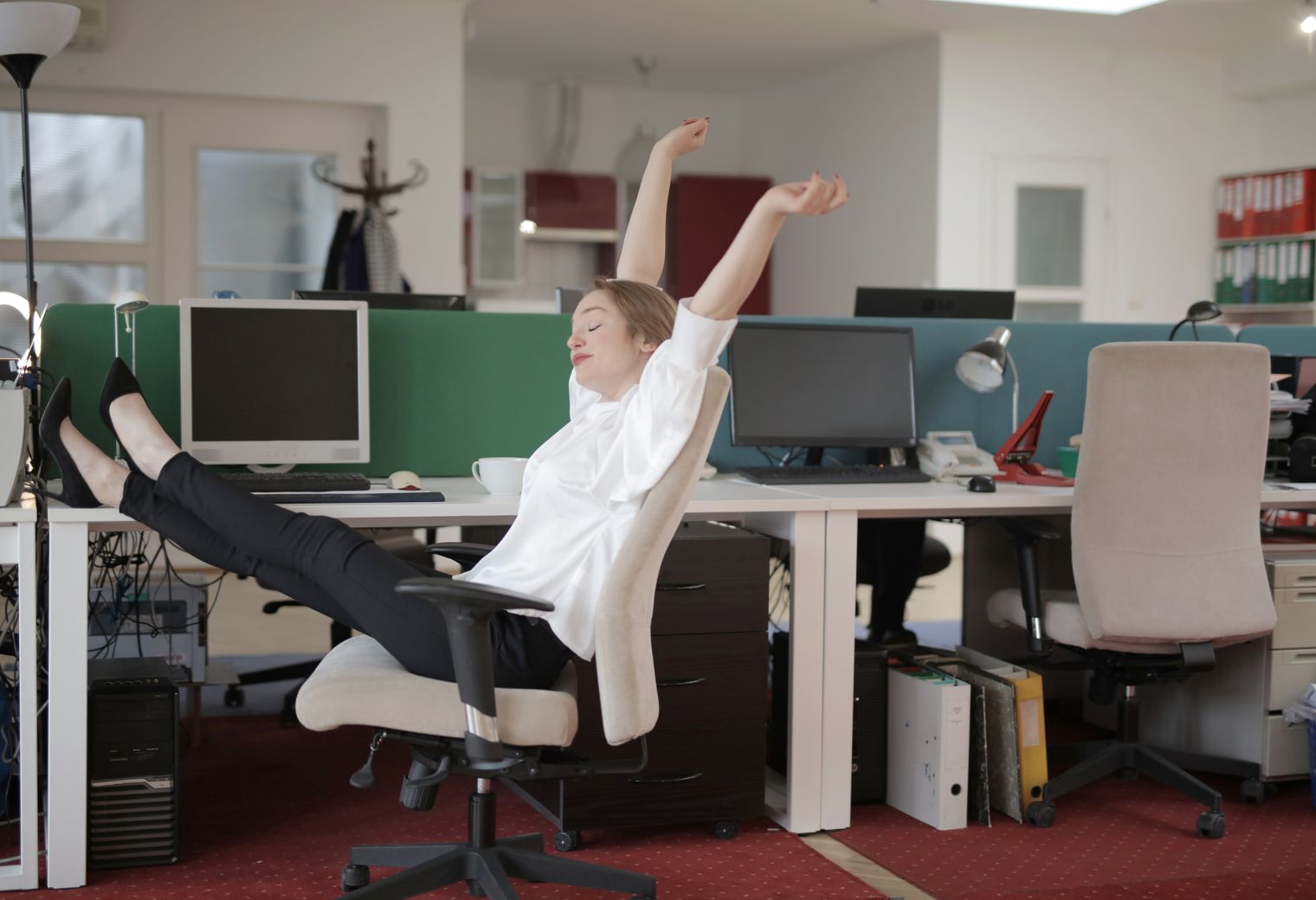 Ealing — office relocation team moving desks and equipment