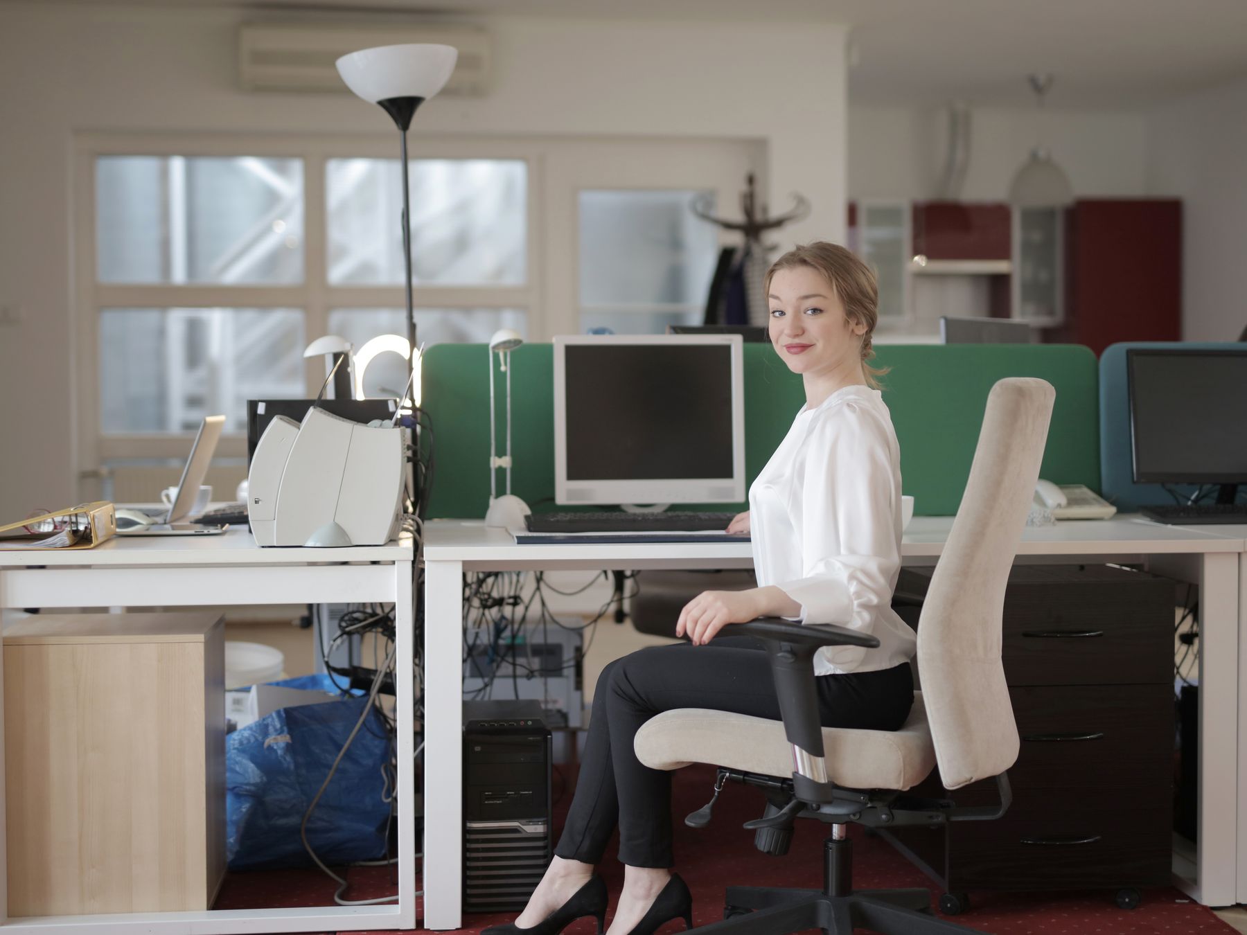Kilgetty — office relocation team moving desks and equipment