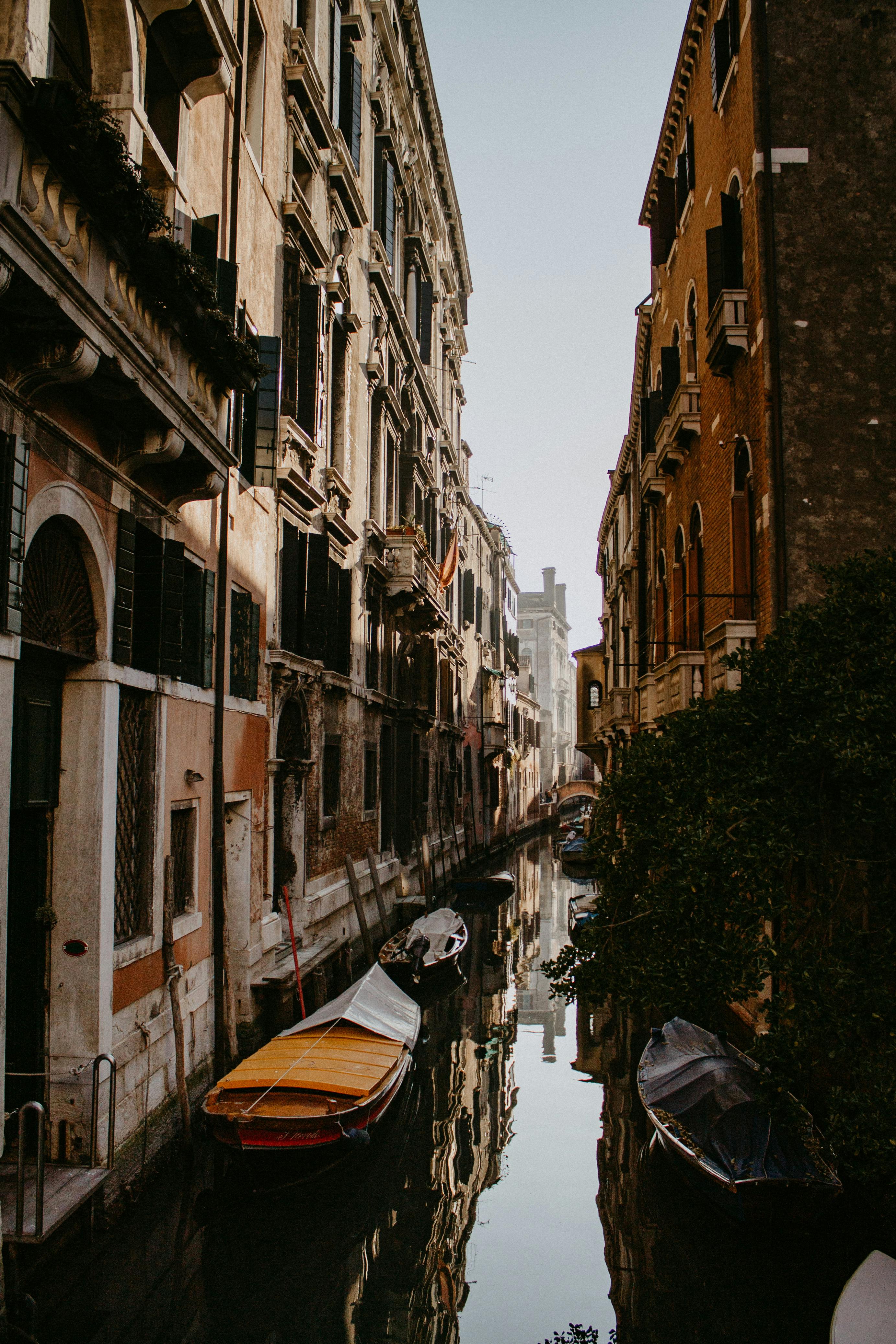 gondolas on a canal