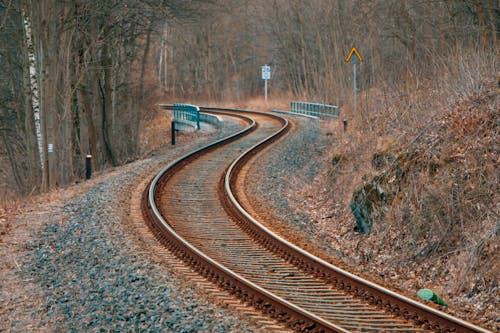 Kostenlos Foto Der Eisenbahnstrecke Stock-Foto