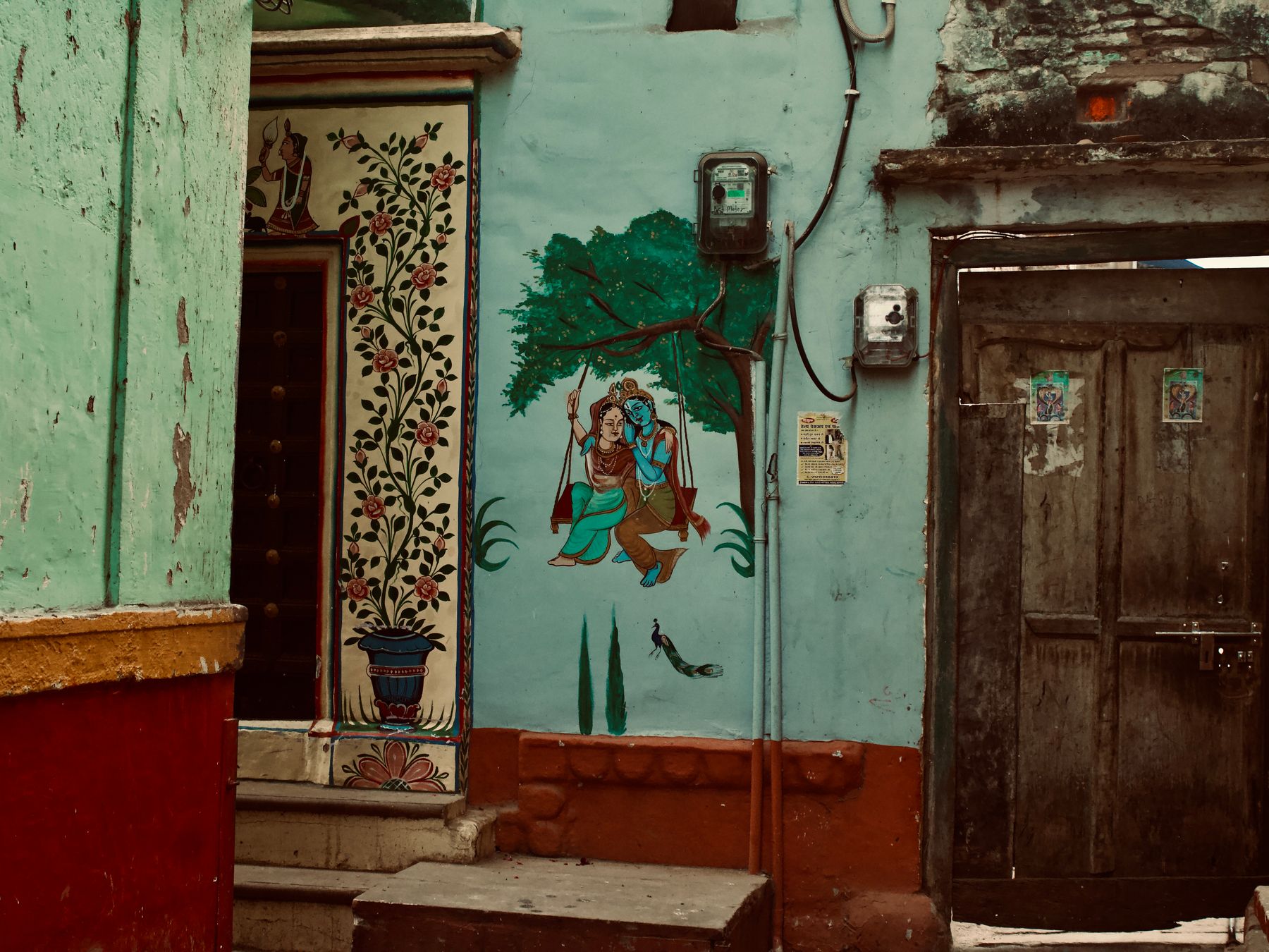 Painters and Decorators in Little Venice — a decorator at work mid-project