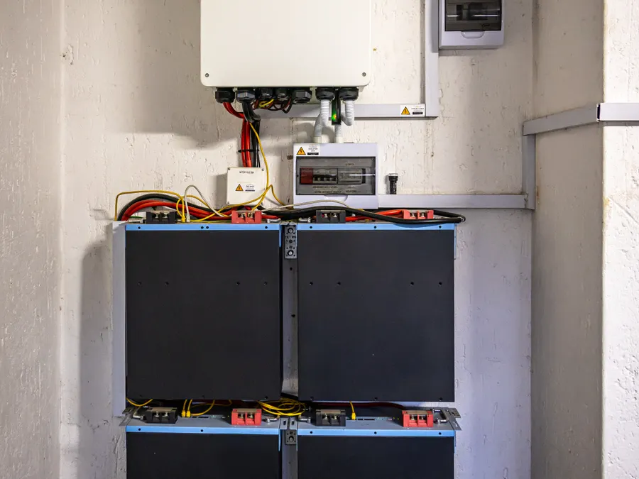 Power backup inverter and battery bank installation