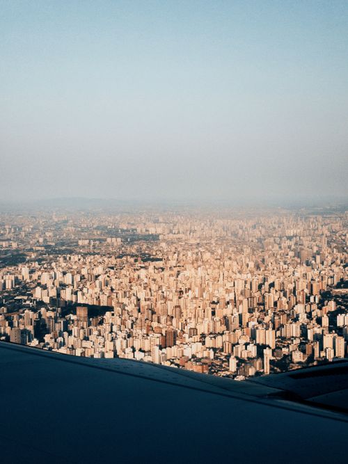 Free Aerial view of São Paulo's expansive cityscape during the day, showcasing urban density. Stock Photo