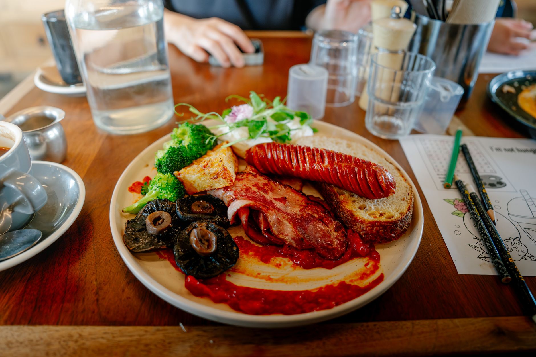 Tipping generously in a greasy spoon