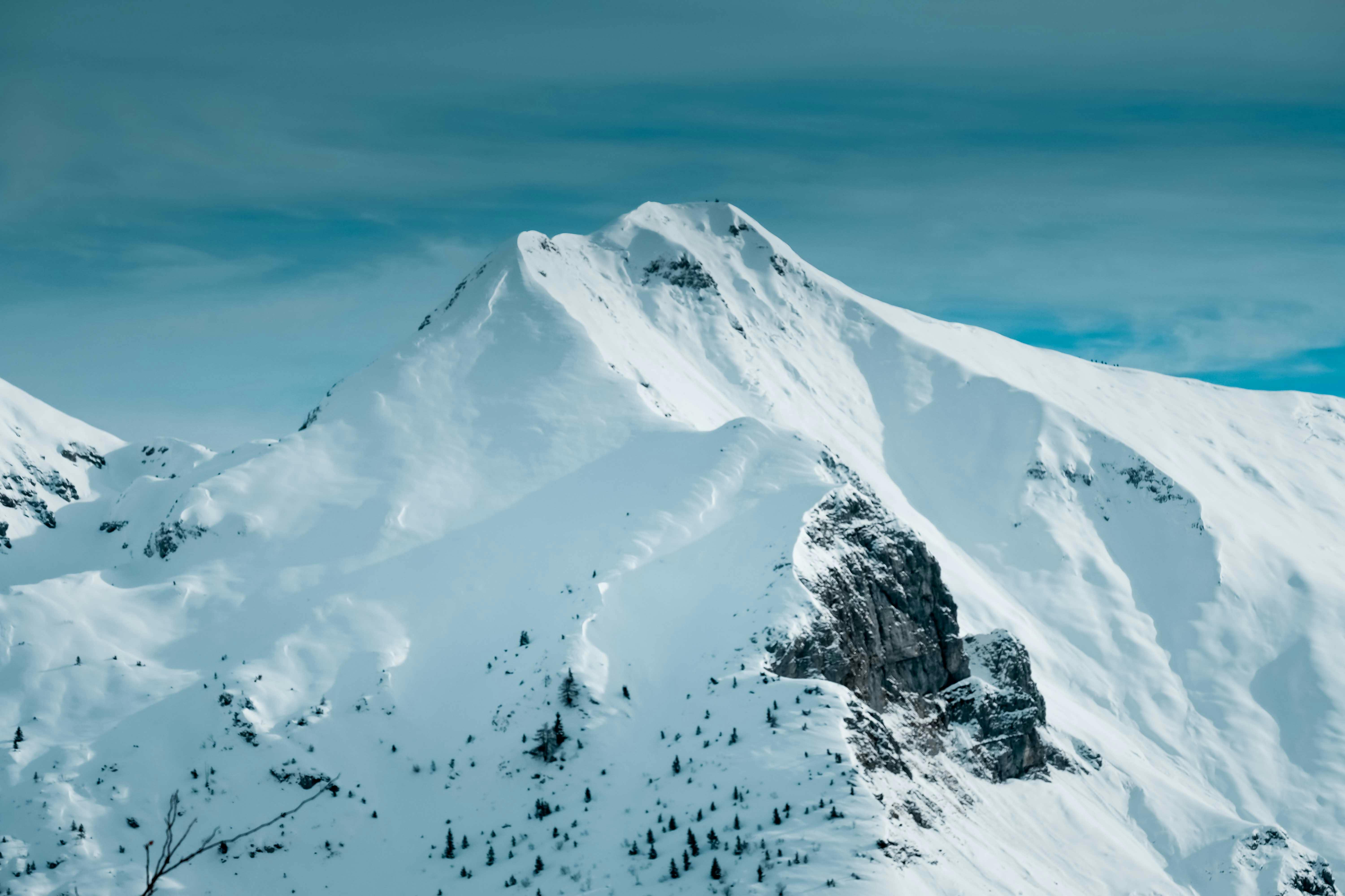 Snow Covered Mountain Under Blue Sky · Free Stock Photo