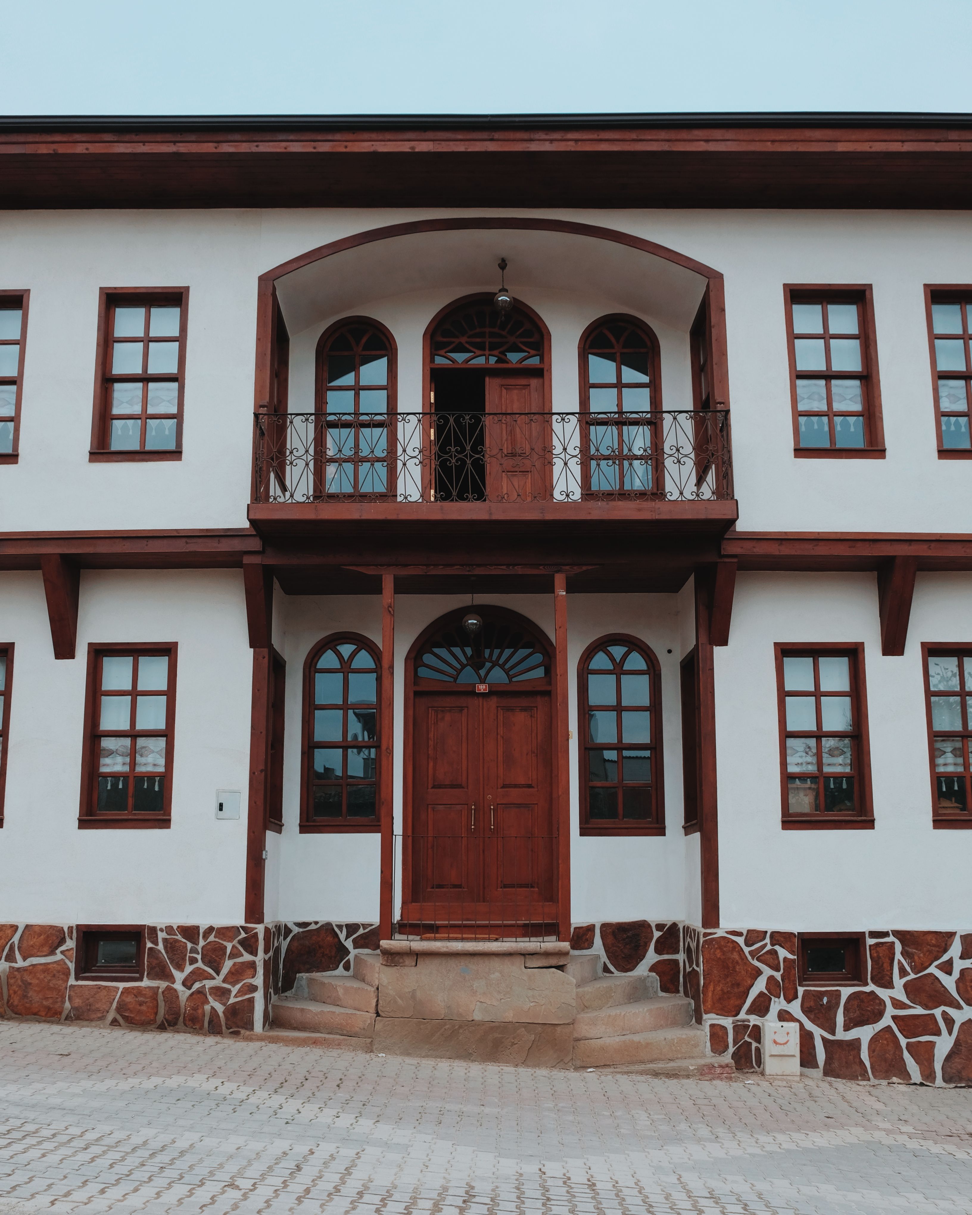 Beautiful facade of a traditional Ottoman house in Osmaneli, Bilecik, Türkiye.