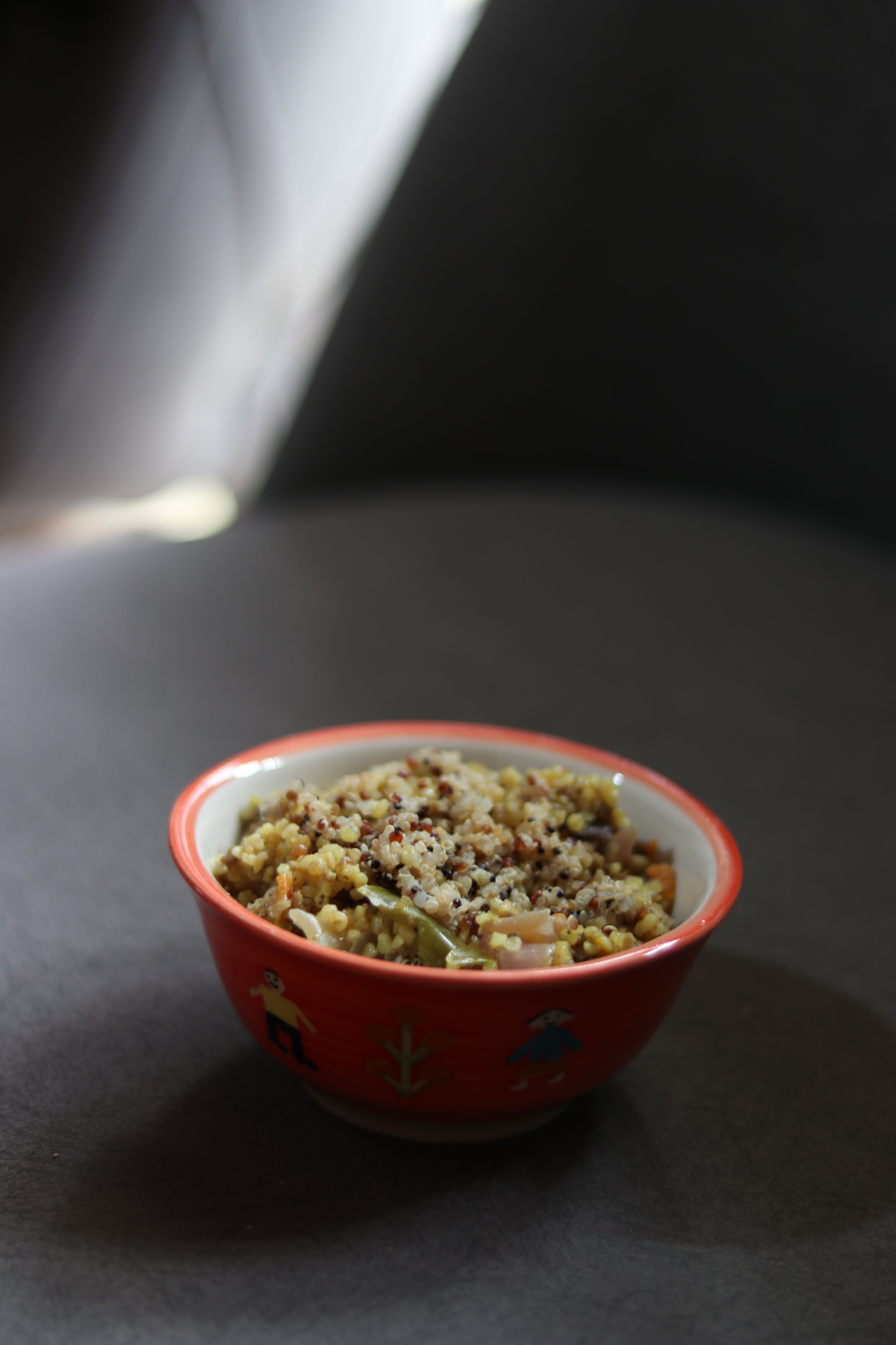 quinoa rinsing bowl