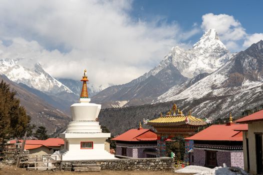 Tengboche monastery morning — Everest Base Camp