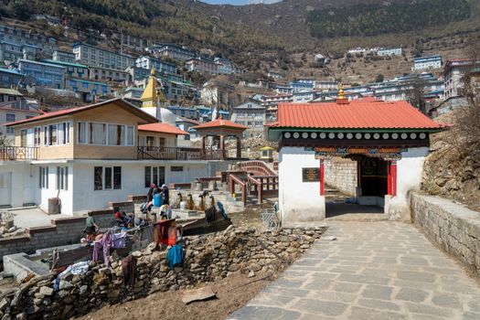 Tengboche monastery morning — Everest Base Camp