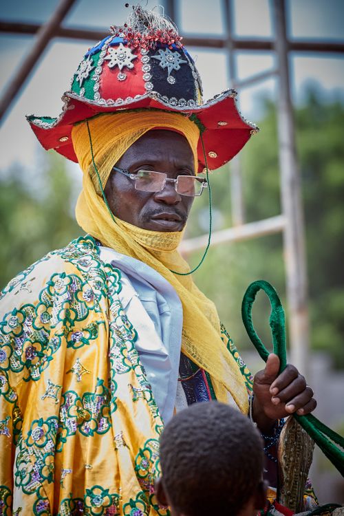 Free Vibrant depiction of African culture with traditional clothing and accessories. Stock Photo