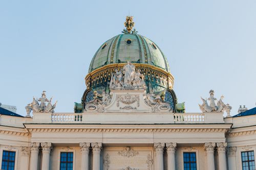 Free Stunning view of the ornate dome of Hofburg Palace, a historic landmark in Vienna, Austria. Stock Photo