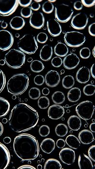 Intriguing macro shot capturing detailed surface tension patterns in water bubbles.. intriguing, macro, shot