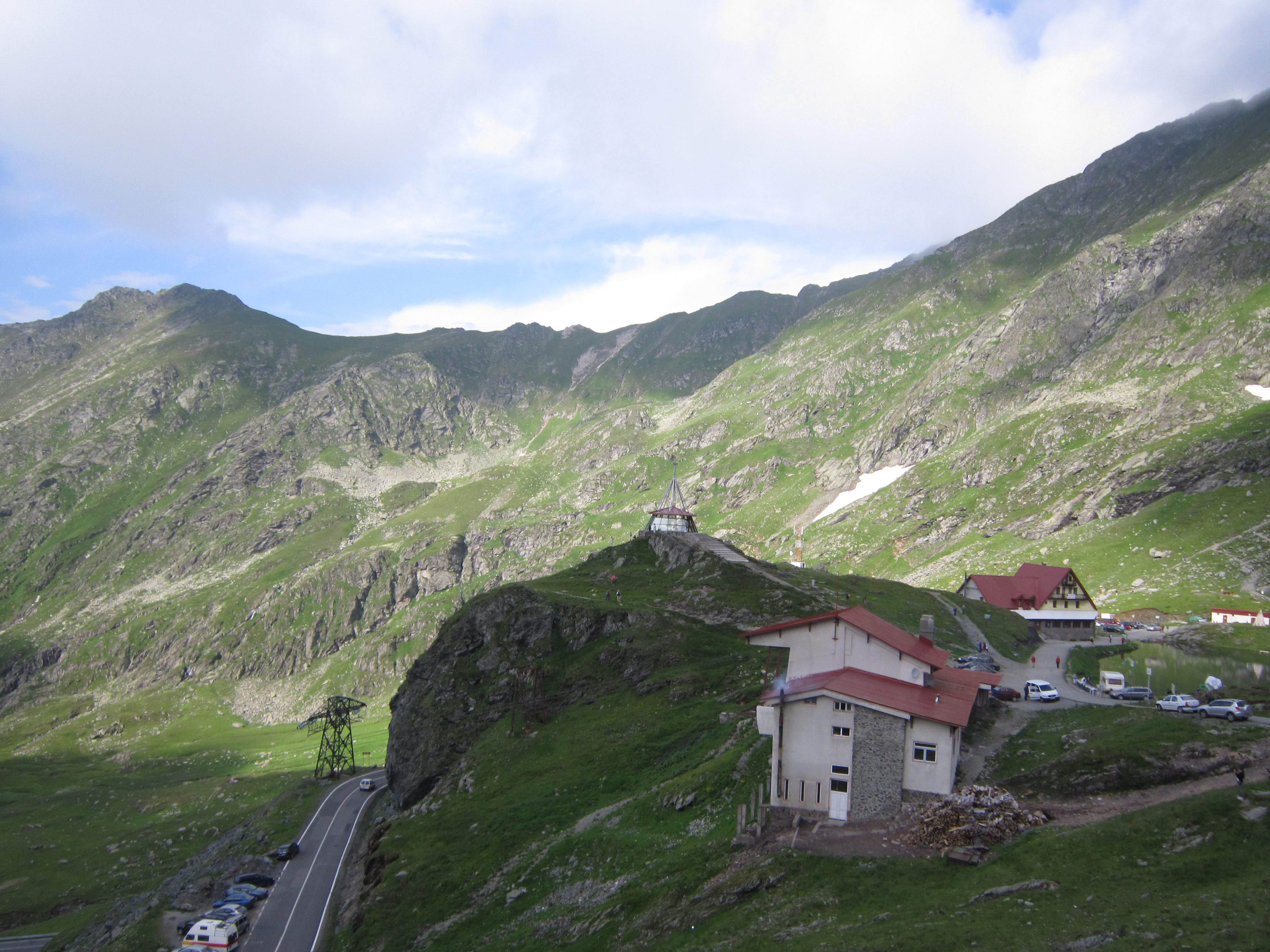 Spectacular winding Transfăgărășan Road through the Carpathian Mountains in Romania