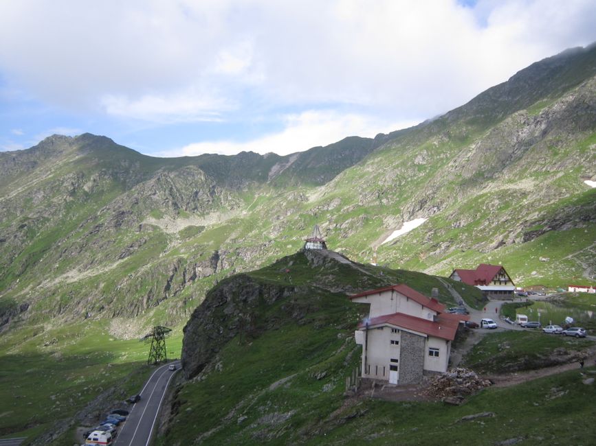Spectacular winding Transfăgărășan Road through the Carpathian Mountains in Romania