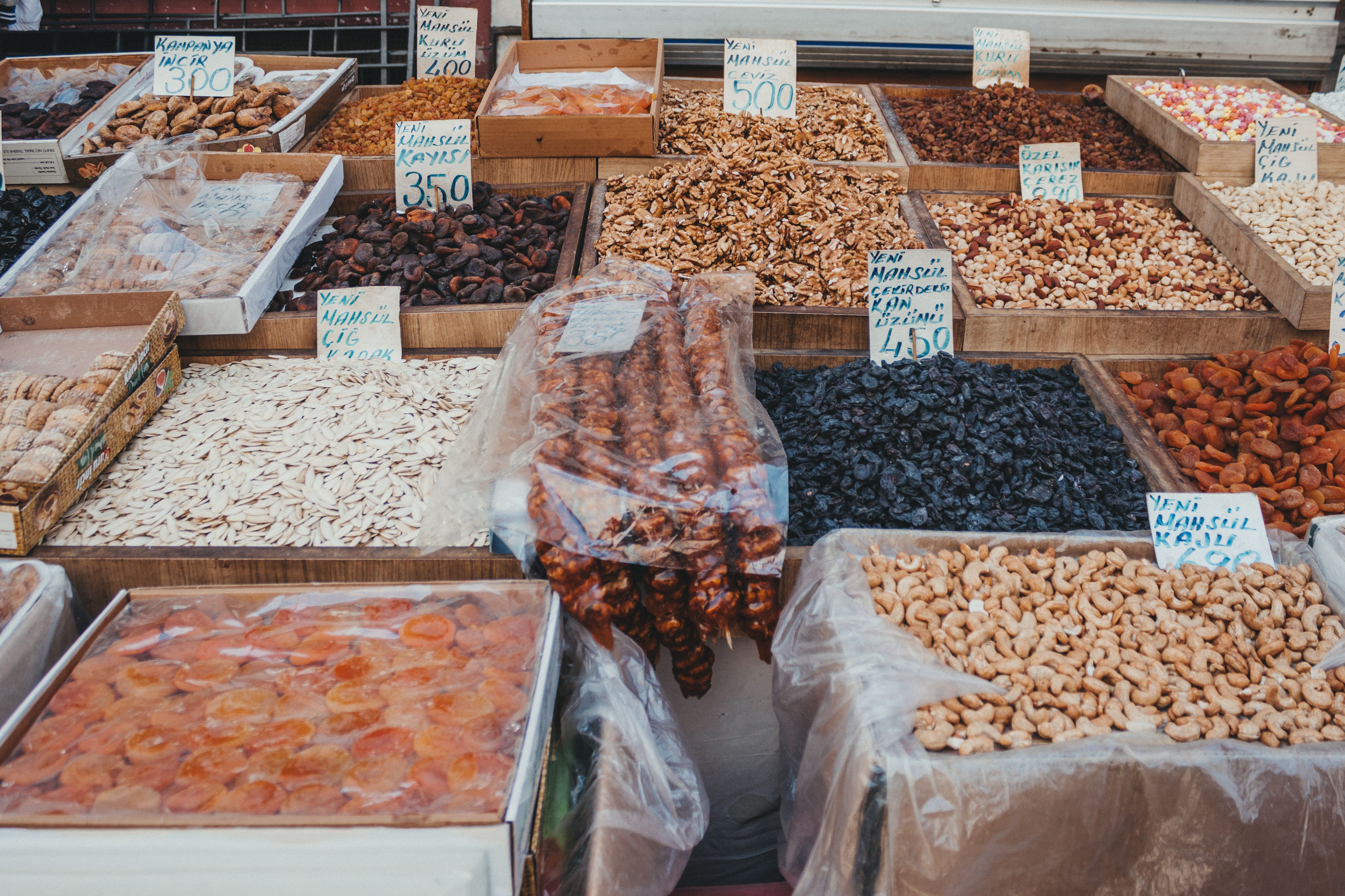 Vibrant open-air market in France with fresh produce