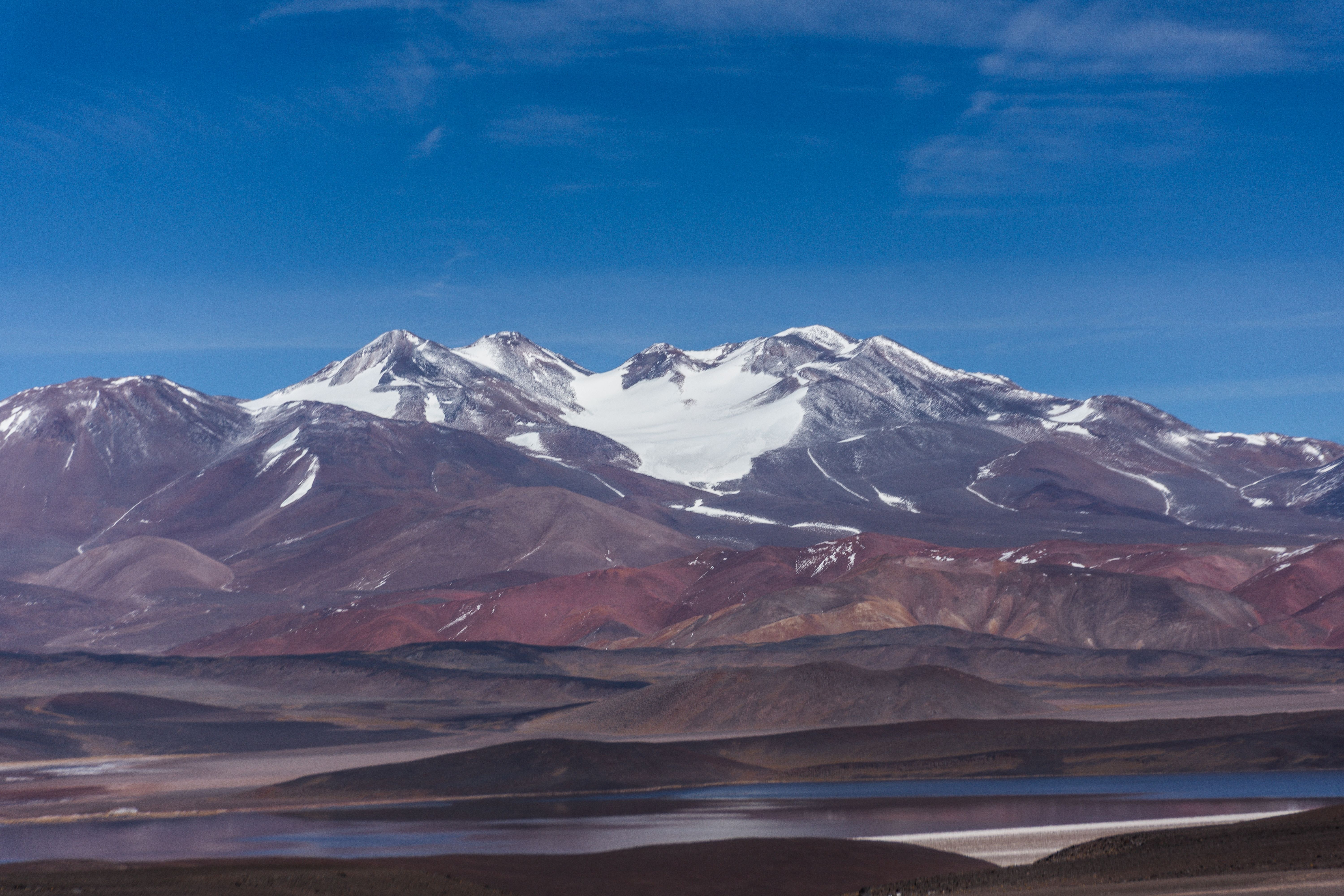 Breathtaking view of the snow-capped Andes in San Fernando del Valle, Catamarca.