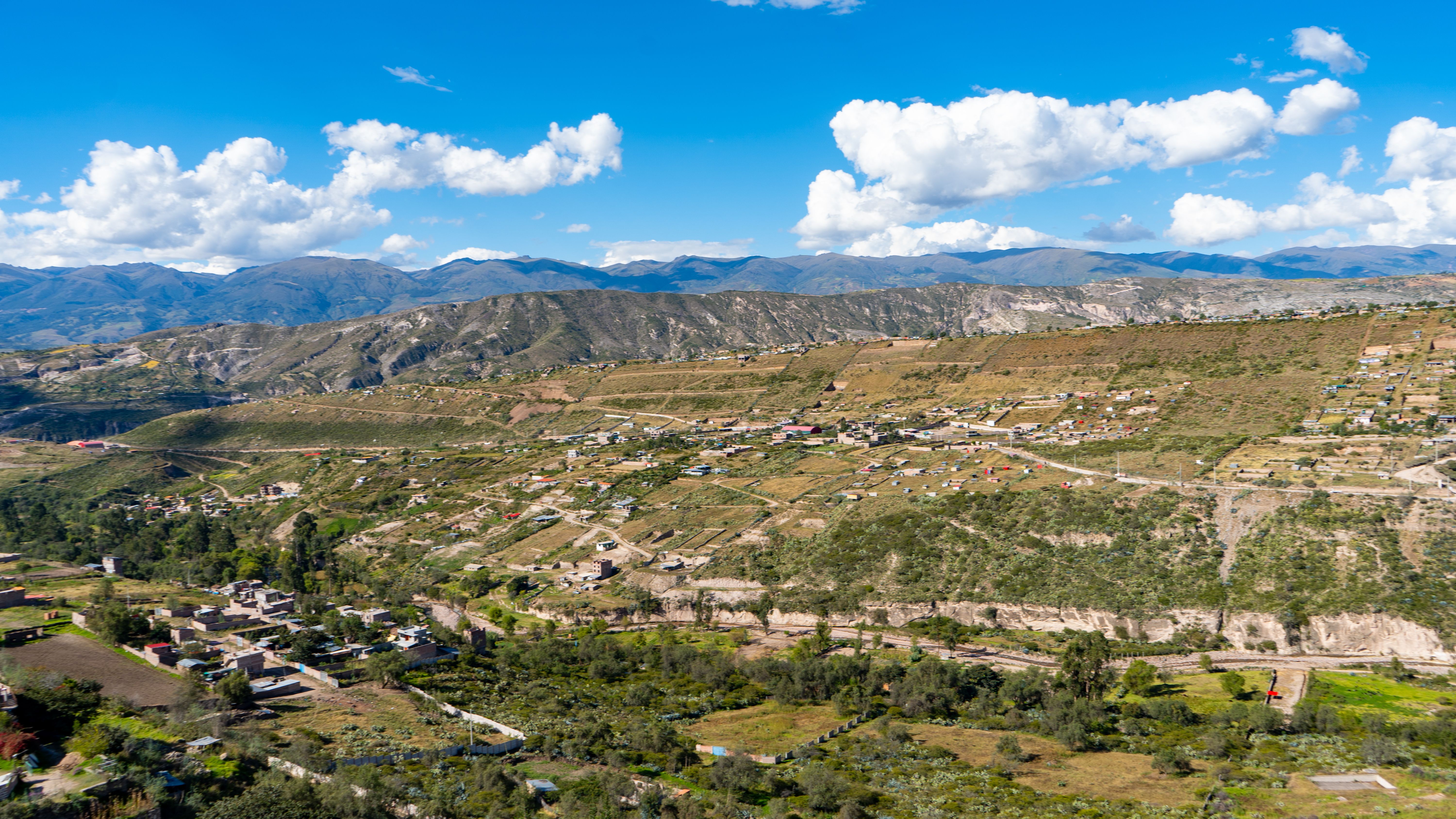 Dry hills and scattered trees above the Goascoran valley in southern La Paz