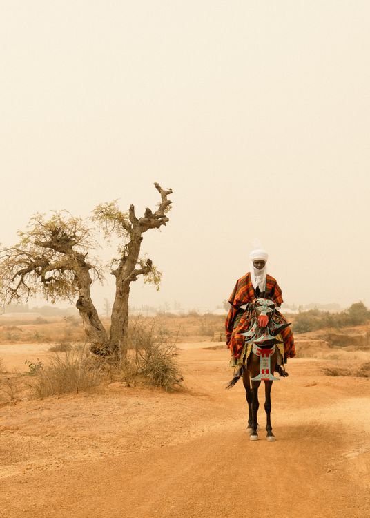 Nomadic Horse Rider in African Desert Landscape · Free Stock Photo