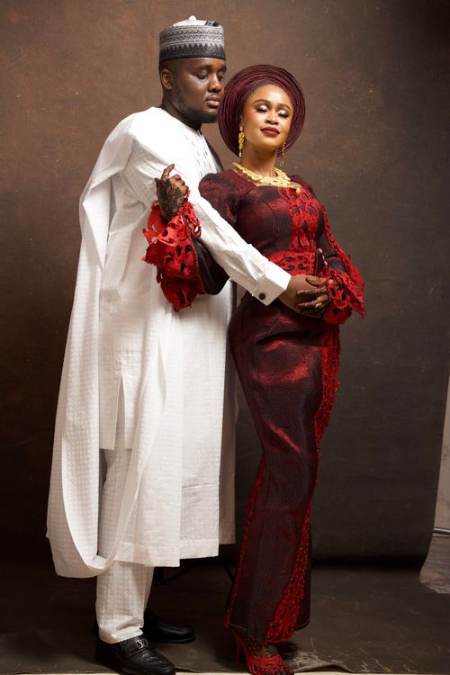 Elegant Nigerian Wedding Portrait with Traditional Attire Free Stock Photo Elegant Nigerian Wedding Portrait with Traditional Attire Free Stock Photo