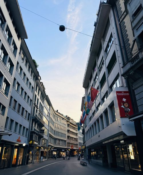 Free Explore a serene evening street scene in Lucerne, Switzerland, showcasing iconic architecture and peaceful ambiance. Stock Photo