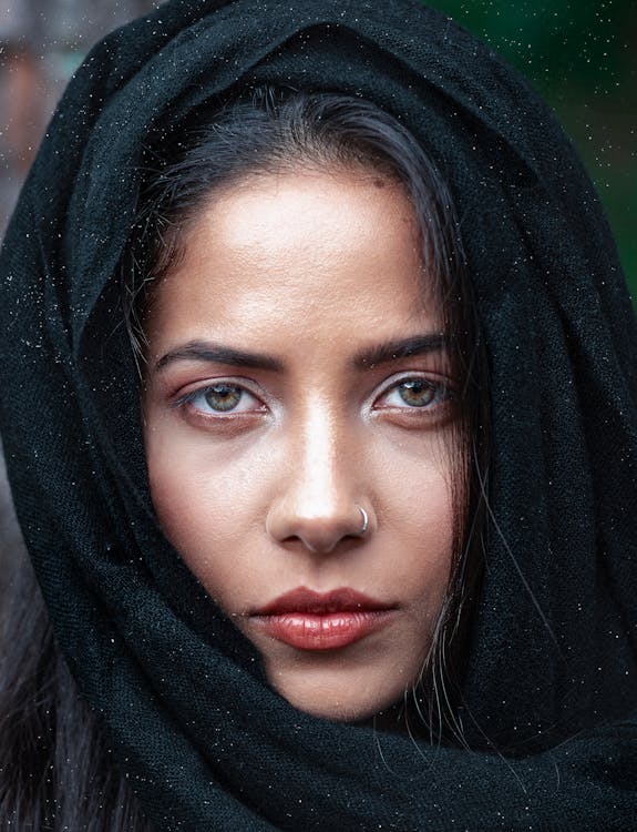 Free Woman in Black Hijab Stock Photo