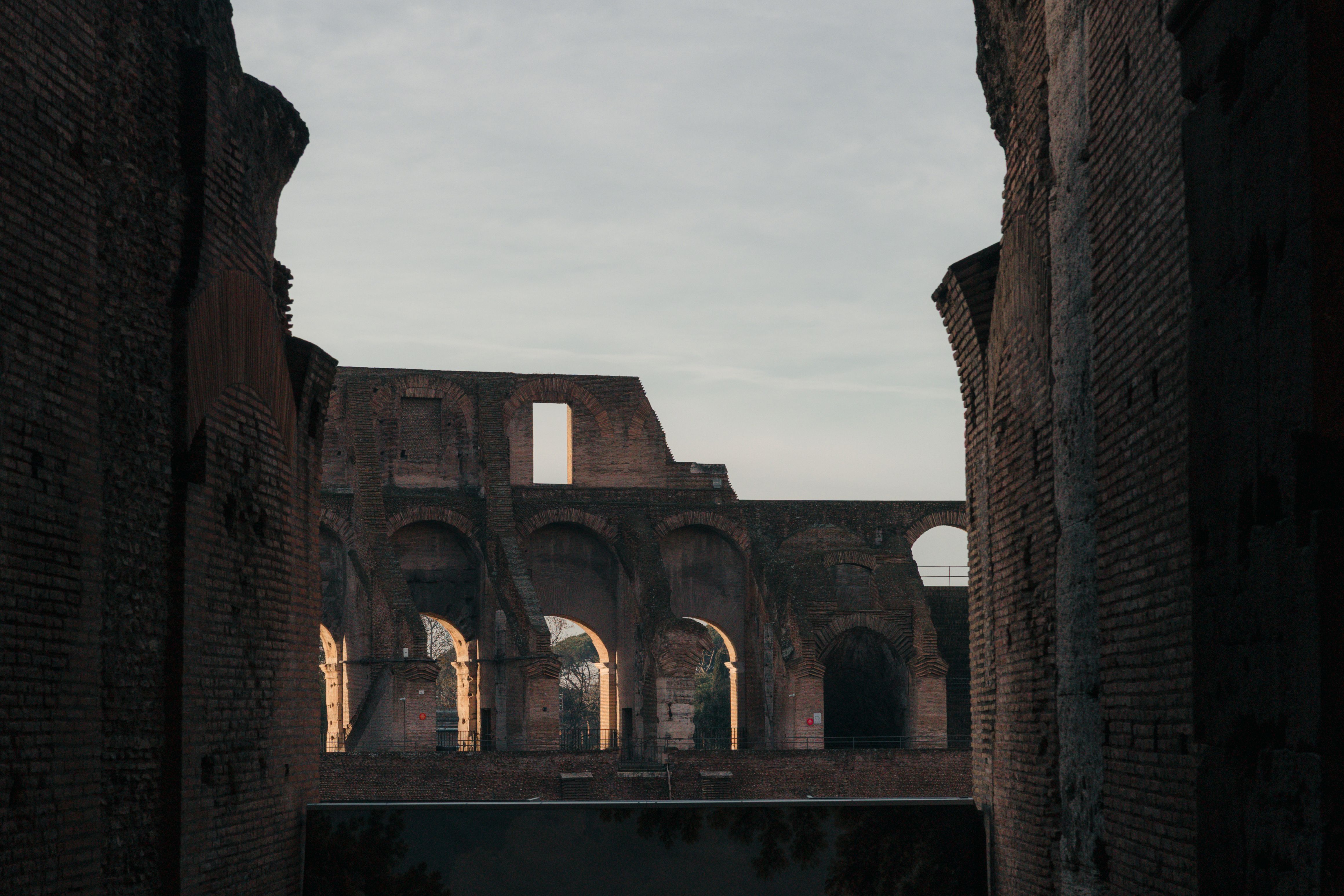 Well-preserved ancient street and ruins of Ostia Antica, Rome's ancient port
