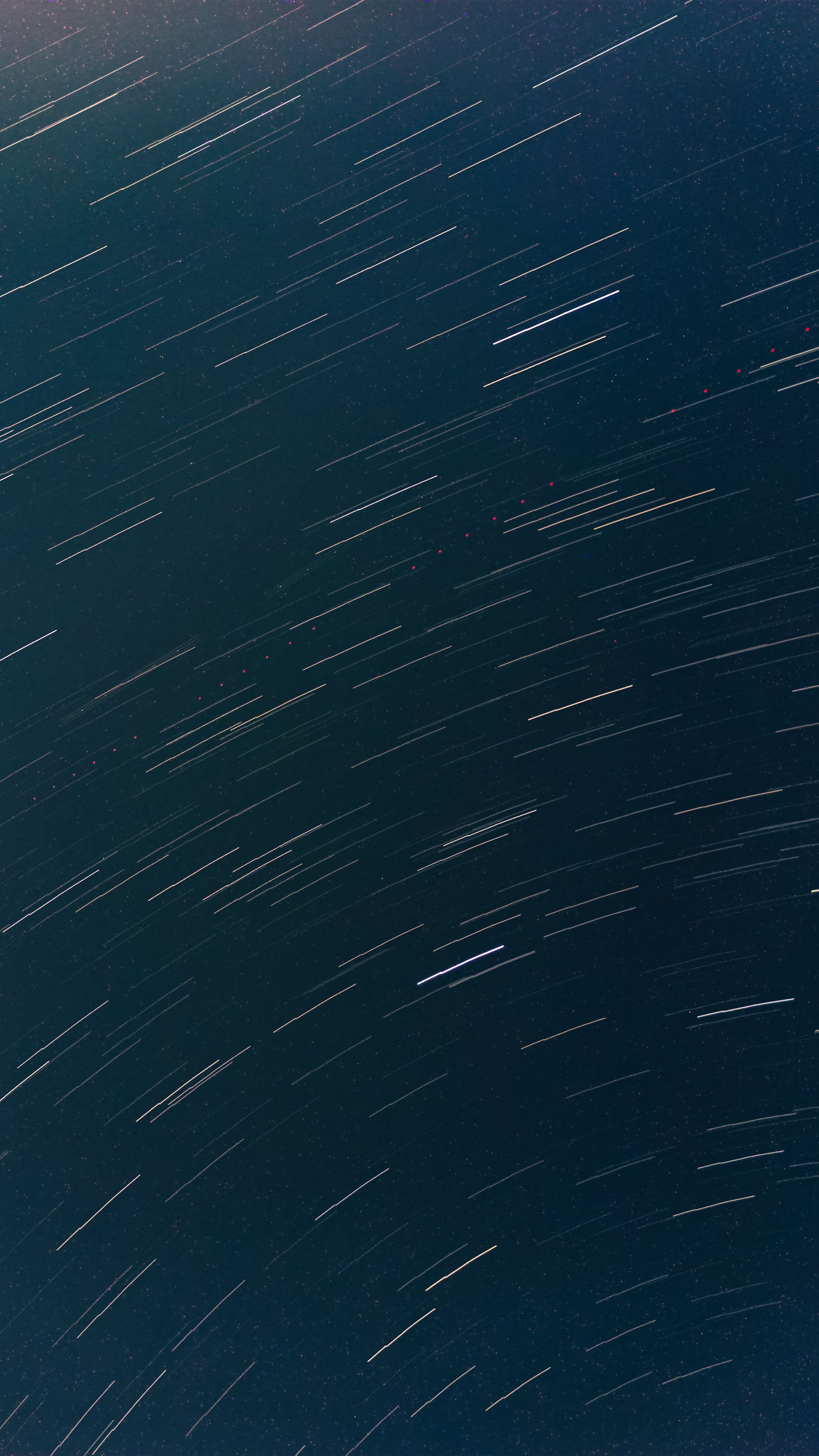 Star Trails Across Midnight Sky