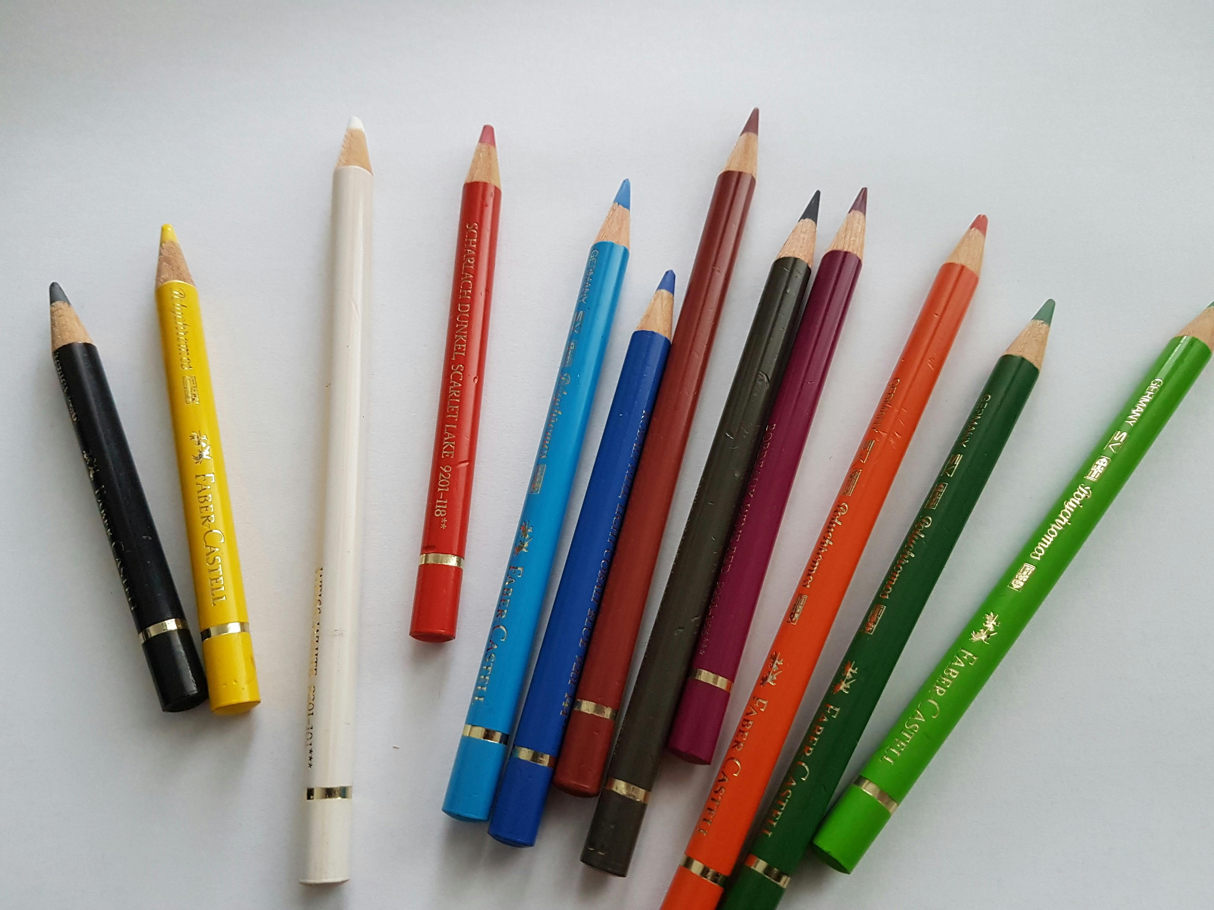 Free stock photo of coloured pencils