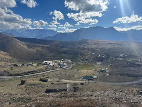 Free A breathtaking panoramic view from Marango Rangarik, India, showcasing the rugged mountains and expansive sky. Stock Photo