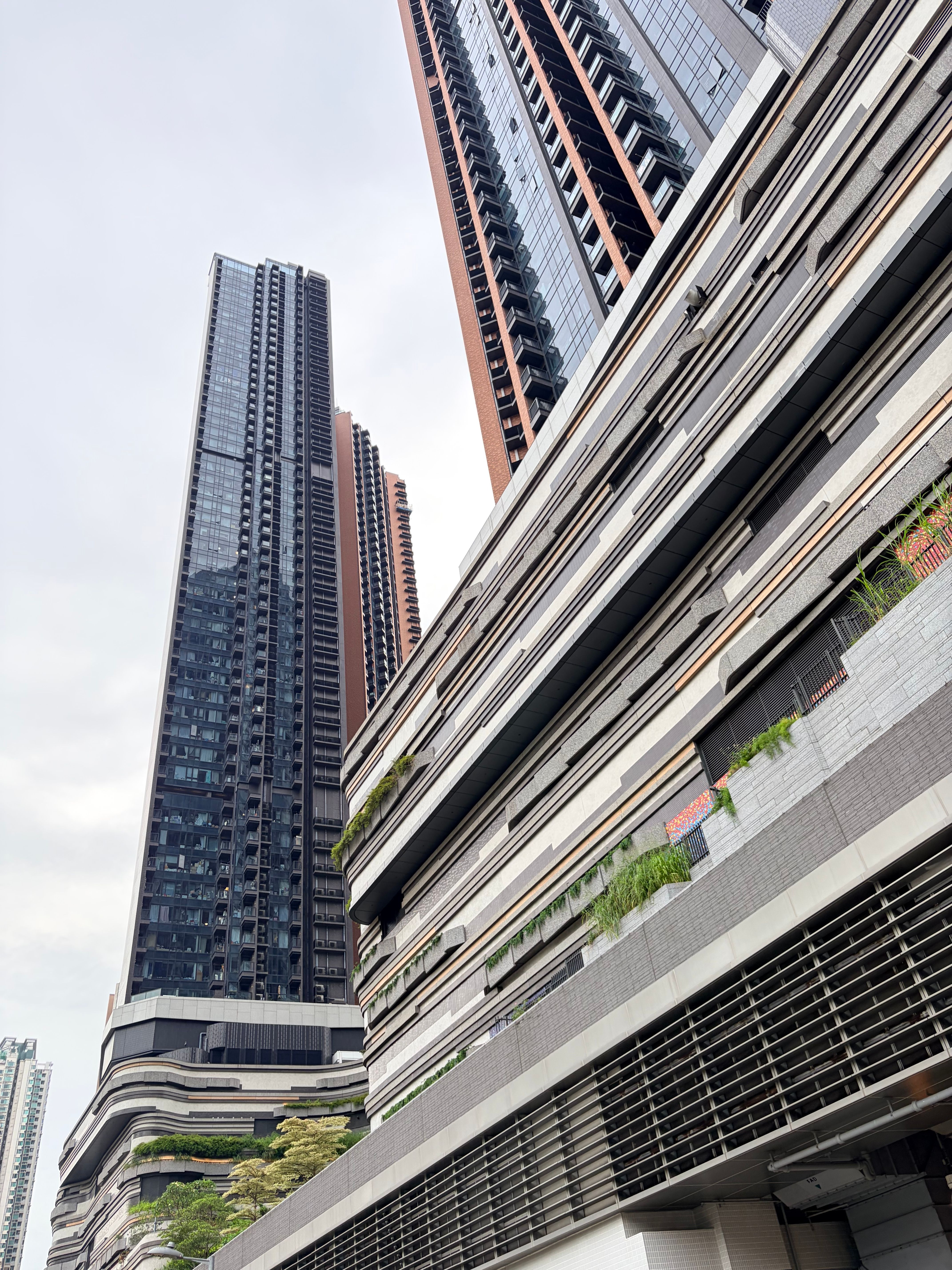 High-rise buildings showcasing contemporary architecture in urban Hong Kong.
