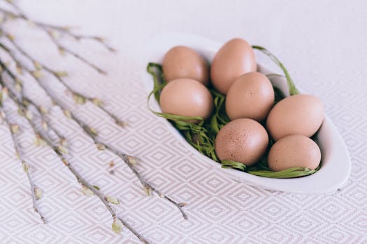 Free stock photo of food, flowers, table, eggs