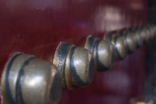 Free stock photo of door, knobs, red