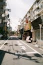 Photo of Empty Street Between Buildings