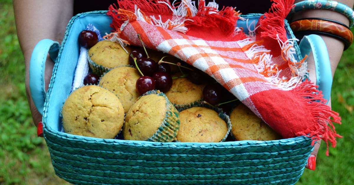 Free stock photo of bakery, basket, cherry
