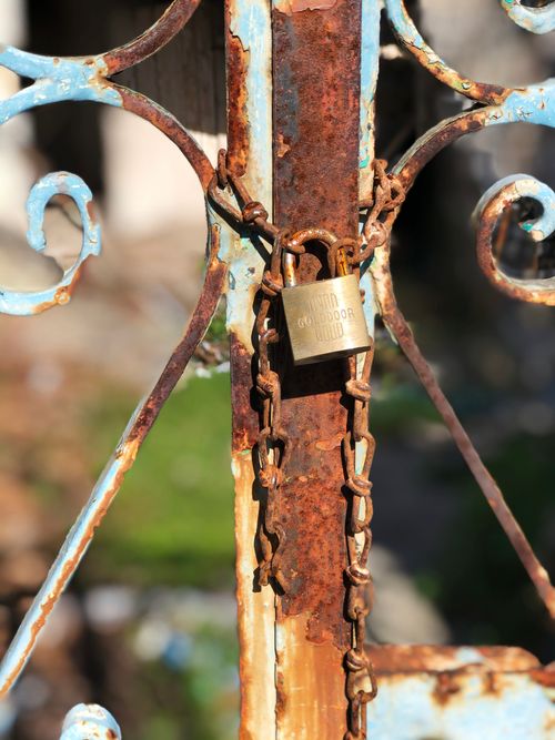 Free stock photo of abandoned house, bars, city Stock Photo