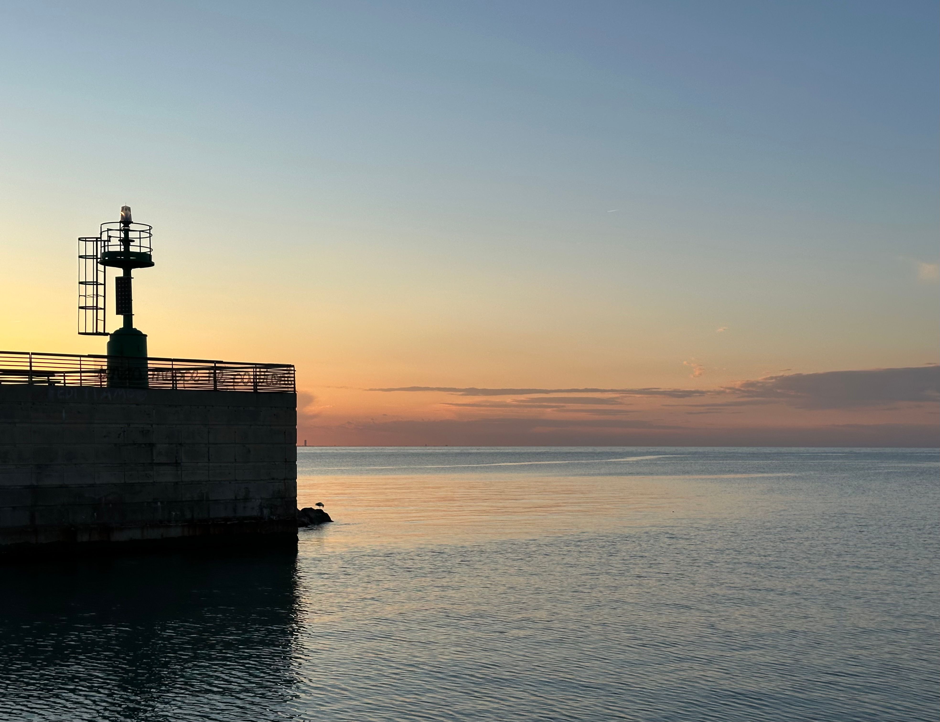 Trani Harbour Molo Levante at Sunset