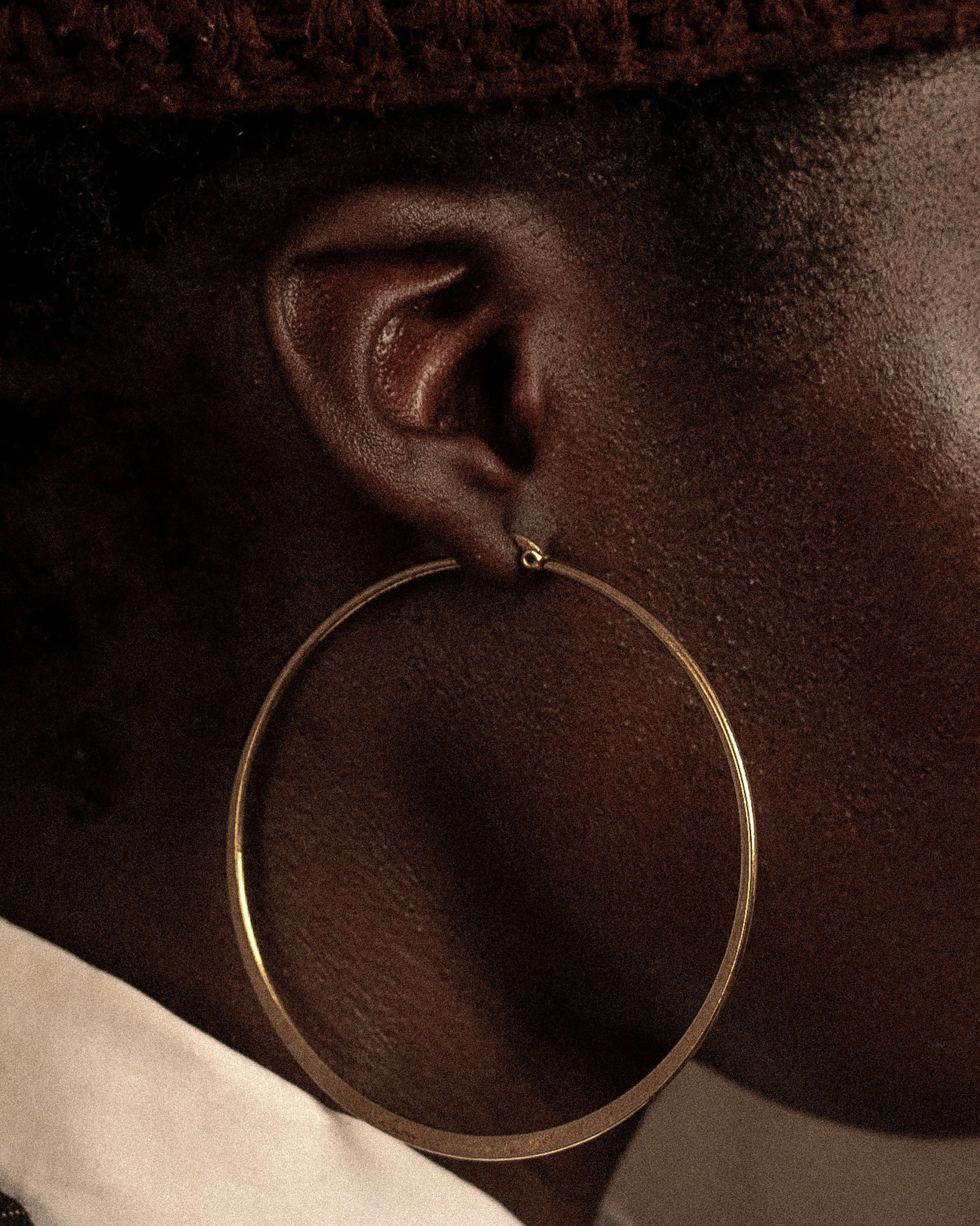Hammered Brass Hoops