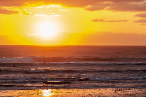 Free stock photo of beach sunset, cloud, sand