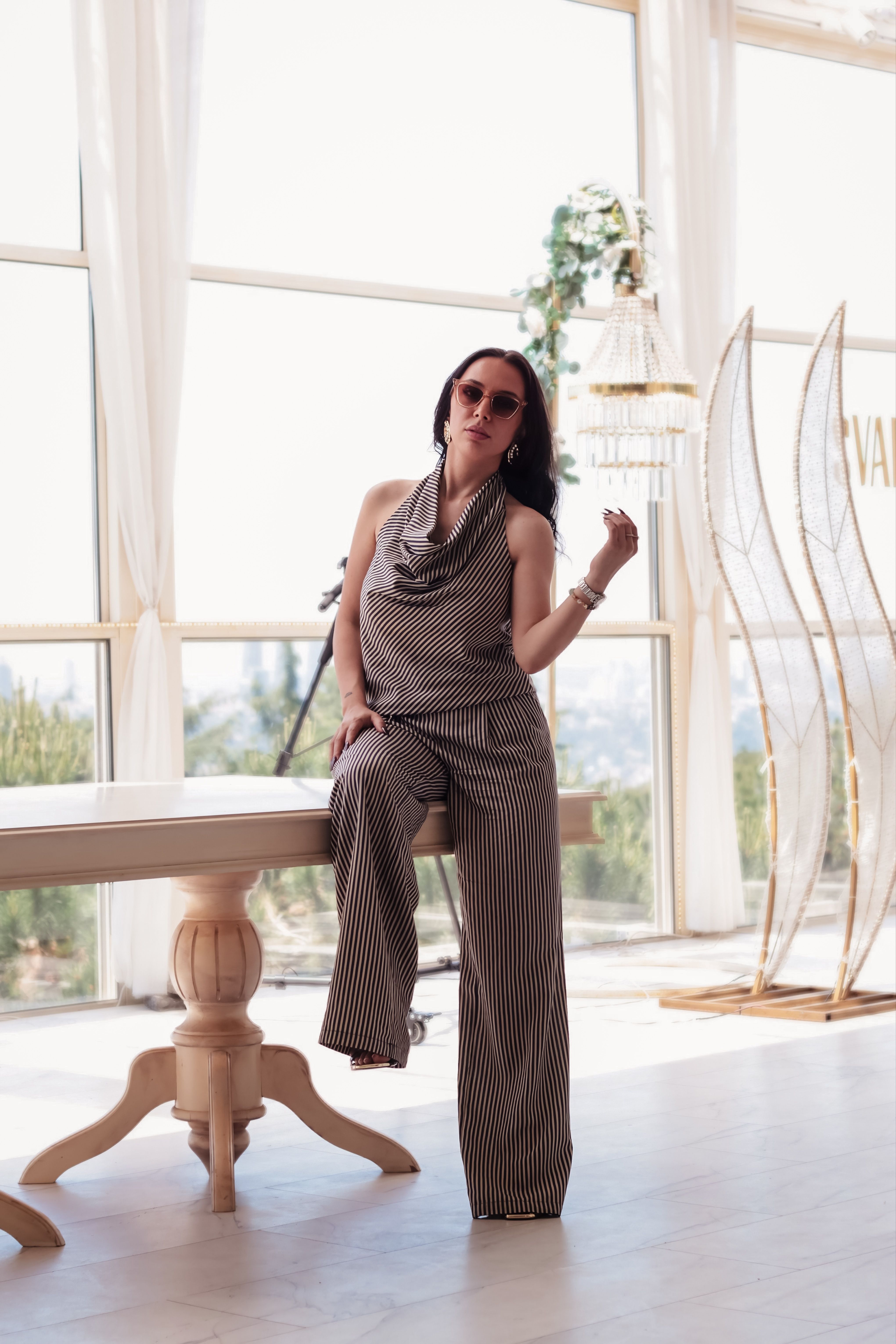 Stylish Woman in Elegant Indoors Setting