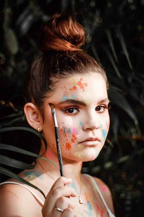 Free Woman With Face Paint Stock Photo