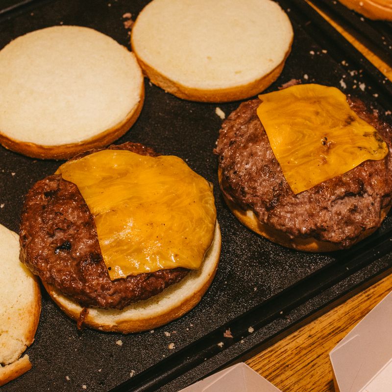 Huitlacoche and Poblano Burgers with Melted Oaxaca Cheese