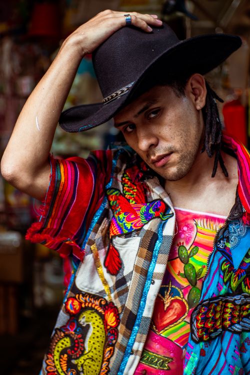 Free Vibrant photo of a man in a cowboy hat and traditional Mexican clothing, Ciudad de México. Stock Photo