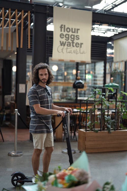 Free stock photo of electric scooter, errands, grocery