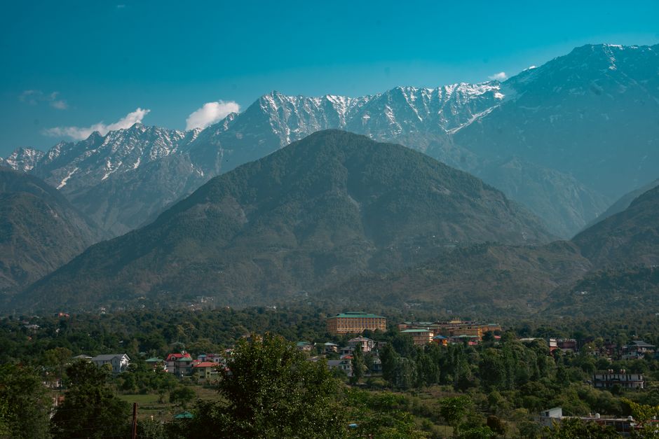The Dhauladhar range above Dharamshala