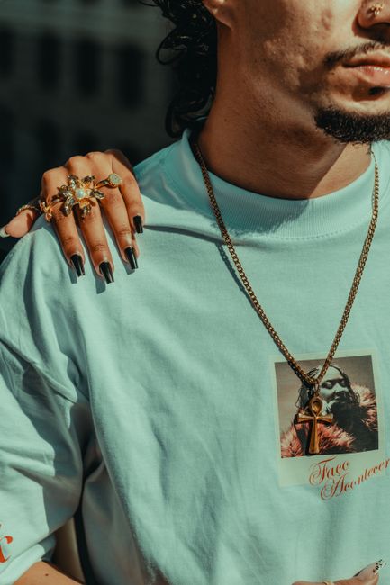Camiseta Oversized Preta Estampada