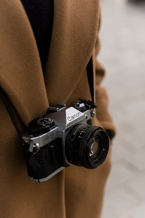 Free Black and Gray Canon SLR Camera Stock Photo
